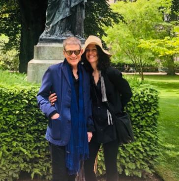Alice Soyer with her husband David Sanborn in Paris
